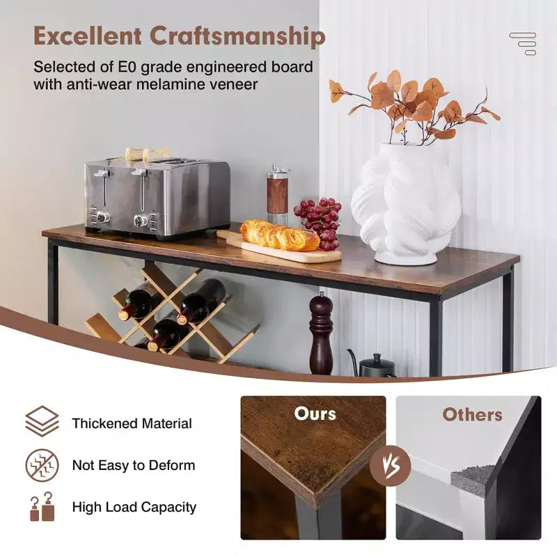 Buffet Bahut Meuble de Rangement de Cuisine Étagère Ouverte