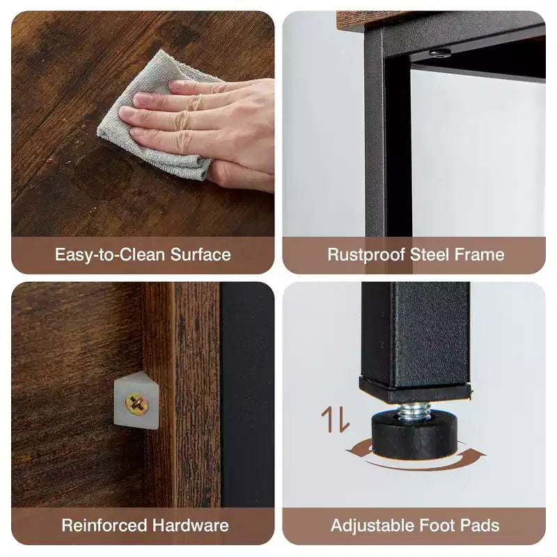 Buffet Bahut Meuble de Rangement de Cuisine Étagère Ouverte