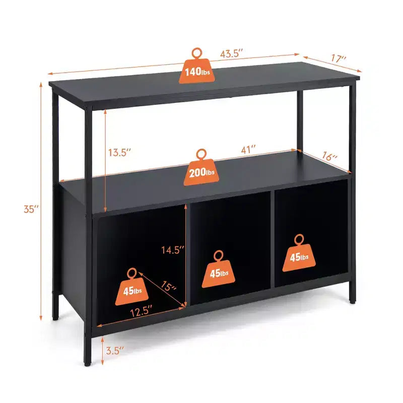 Buffet Bahut Meuble de Rangement de Cuisine Étagère Ouverte