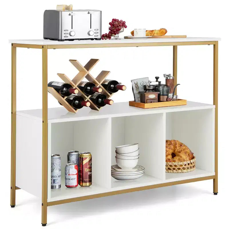 Buffet Bahut Meuble de Rangement de Cuisine Étagère Ouverte
