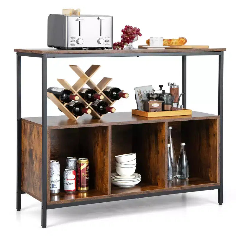 Buffet Bahut Meuble de Rangement de Cuisine Étagère Ouverte